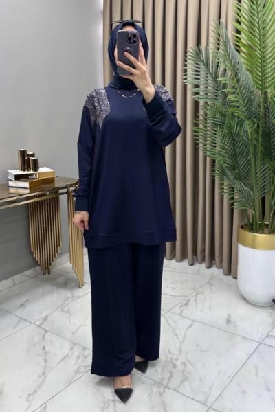 Gizem Taşlı Takım Lacivert