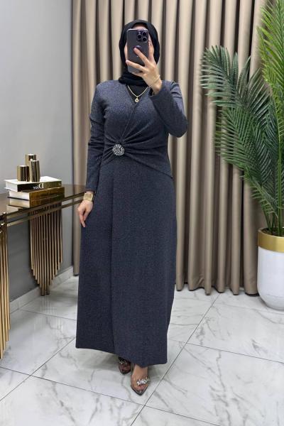 Özüm Abiye Elbise Füme