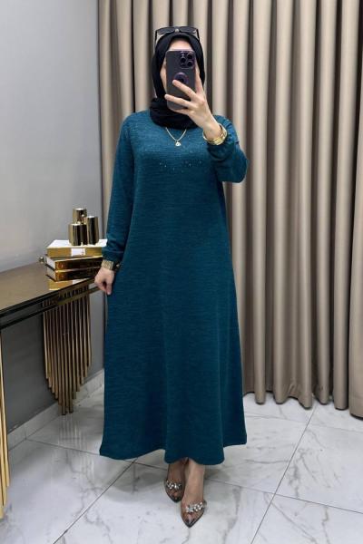 Şebnem Elbise Petrol Yeşili