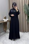 Yonca Elbise Broş Hediyeli Siyah