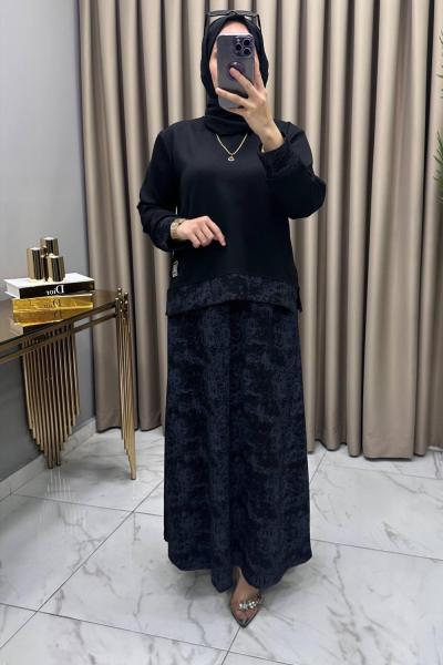 Zerafet Etekli Takım Siyah