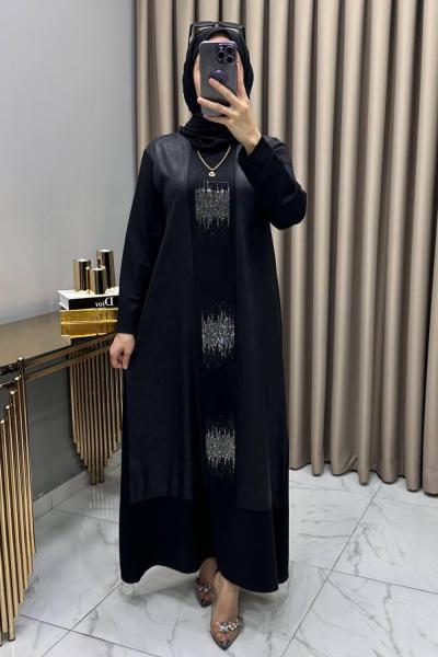 Zuhal Abiye Elbise Siyah