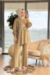 02-2425 Robası Dantel Parçalı Takım Haki
