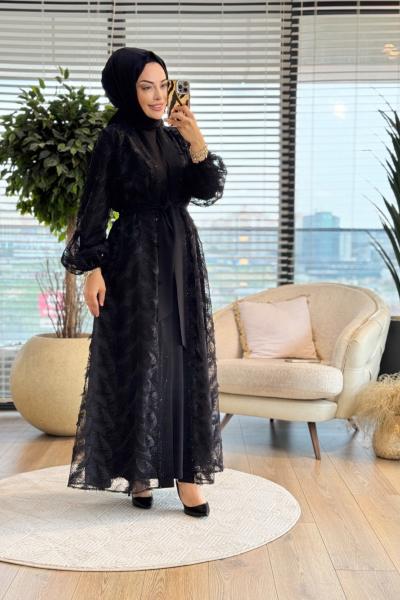 02-2853 Üst Saçak Dal Nakışlı Kap 2li Takım