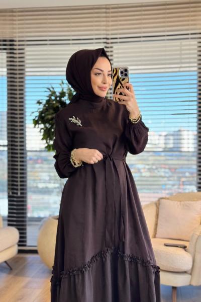 12675 Dila Elbise Kahve