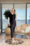 14382 Üst Yelekli Önü Cepli Takım Siyah