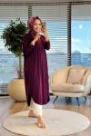 1735 Sandy Yarasa Kol Tunik Bordo