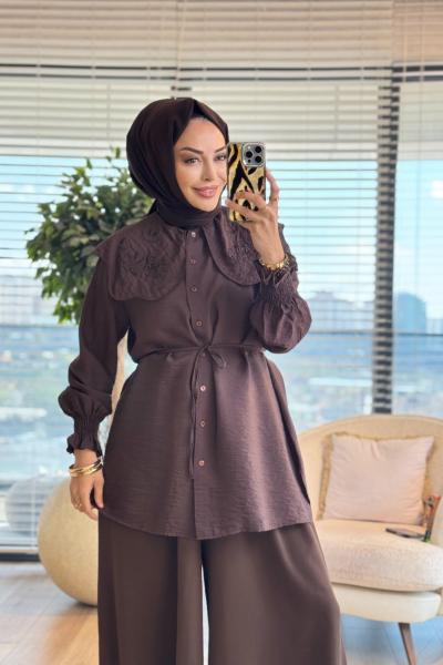 2029 Aden Gömlek Kahve