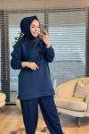 2123 Önü Kordonlu Tunik Lacivert