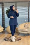 2123 Önü Kordonlu Tunik Lacivert