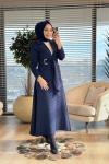 2194 İki Düğme Ceket Etekli Takım Lacivert