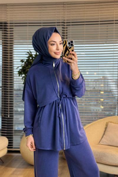 22839-5 Roba Parçalı Fermuarlı Takım Lacivert