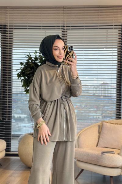 22839-5 Roba Parçalı Fermuarlı Takım Çağla