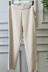 24016 Paçası Fermuarlı Pantolon Bej