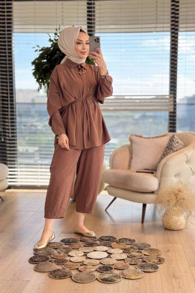 24301 Aycan Gömlek Kahve