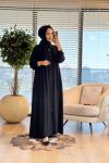 2605 Rabia Pileli Ferace Siyah