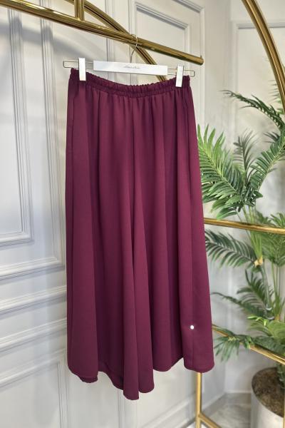 26081 Bol Paça Pantolon Vişne