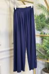 26089 Bol Paça Pileli Pantolon Lacivert