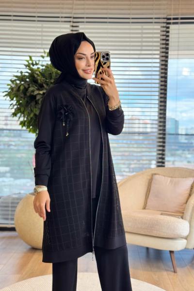 26662 Meriç 3lü File Takım Siyah