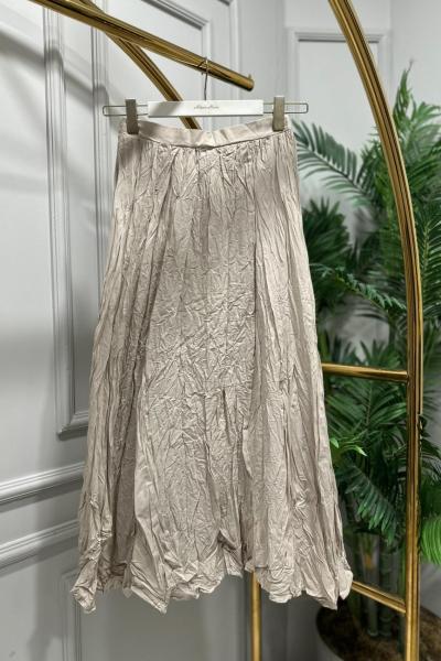 27014 Kırışık Etek Bej