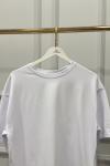 3097 Kısa Kol Oversıze Tshırt Beyaz