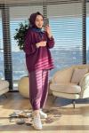 3133 Kot Garnili Sweatshirt Bordo