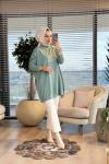 3399 Yarasa Kol Triko Tunik Mint