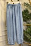 34207 Tencel Konik Pantolon Mavi