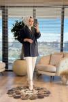 34453 Modal Oversize Ceket Siyah