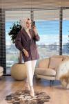 34453 Modal Oversize Ceket Kahve