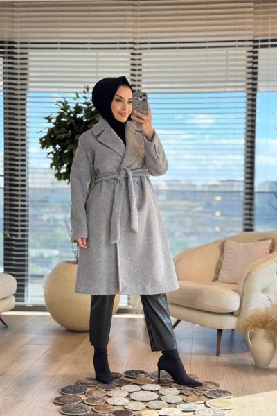 35407 Kruvaze Klasik Kaban Gri