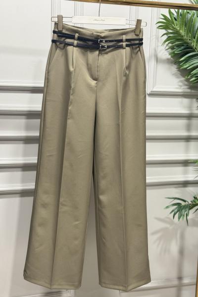 3663 Yüksek Bel Pantolon Haki