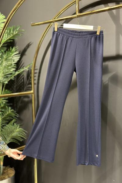 4025 Scuba Crep İspanyol Paça Pantolon Lacivert