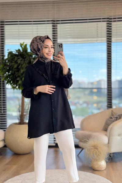 4028 Elsa Gömlek Siyah