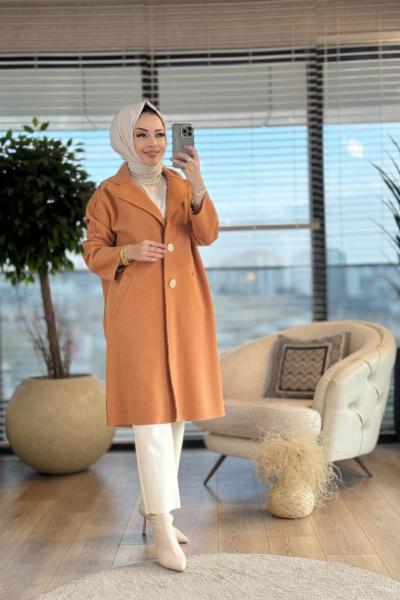 4147 Diana Kaşmir Kap Turuncu