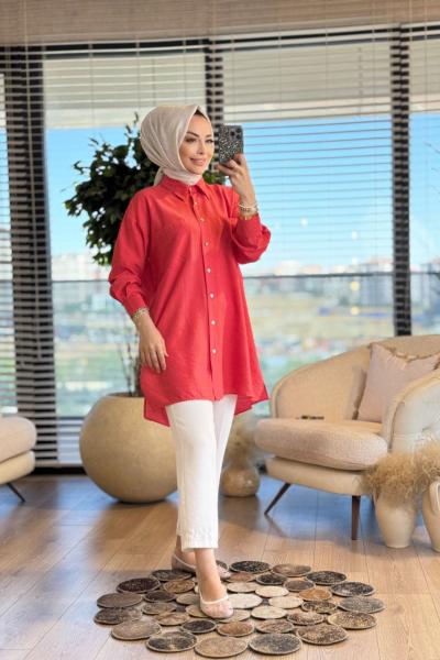 4159 Cemre Gömlek Mercan