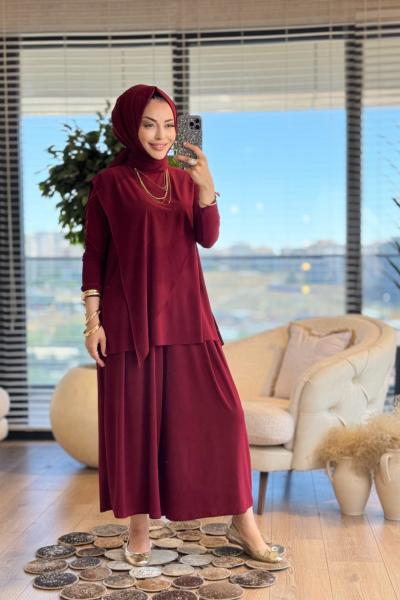 4214 İrem Asimetrik Takım Bordo