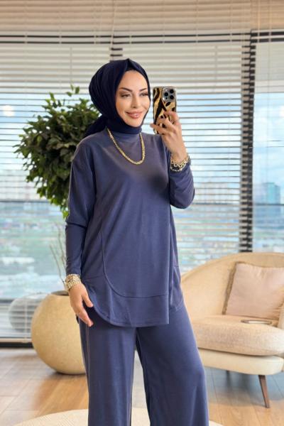4424 İpek Penye Modal Takım Lacivert