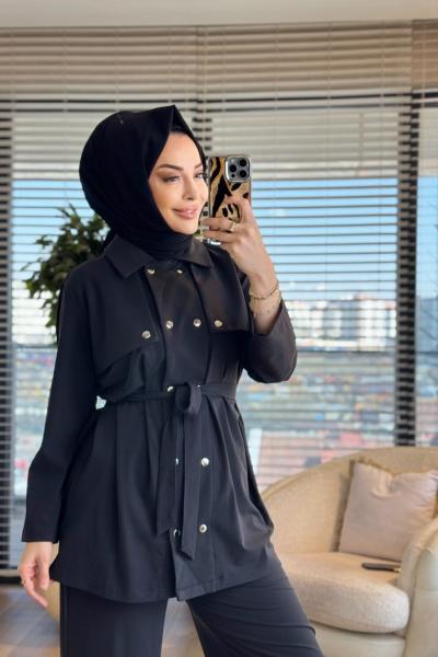 4479 Roba Parça Çıtçıtlı Takım Siyah