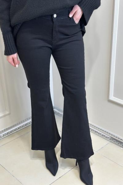 4609 İspanyol Paça Kot Pantolon Siyah