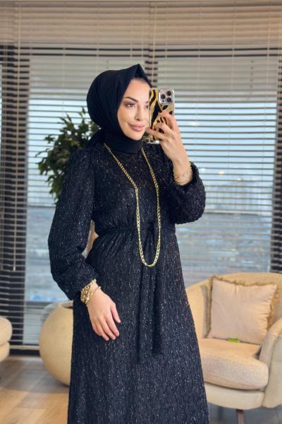 5062 Lokma Elbise Siyah