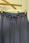 5618 Elegance Beli Lastikli Dar Paça Pantolon Lacivert