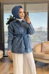 7448 Kot Önü Üç Cepli Ceket Mavi