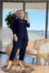 9100 Kardelen Şalvarlı Takım Lacivert