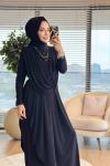 HWN6274 Beyza Şalvarlı Takım Siyah