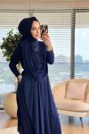 HWN6274 Beyza Şalvarlı Takım Lacivert
