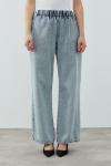 MRW1693 Palazzo Taşlı Denim Pantolon Mavi