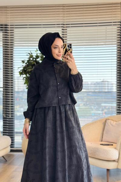 MRW1763 Romantik Takım Siyah