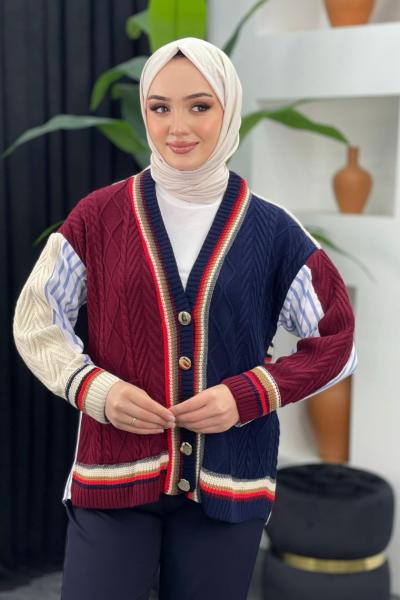 Gömlek Detaylı Hırka