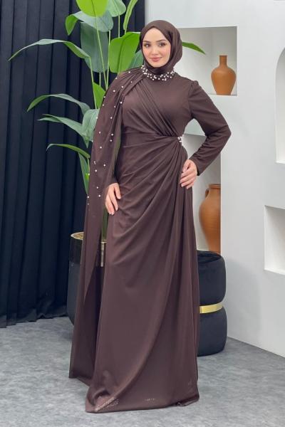 İnci Detaylı Abiye